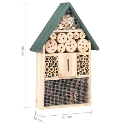 vidaXL Insect Hotel 31x10x48 cm Firwood