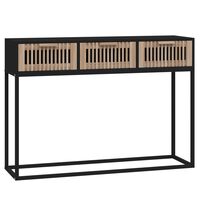 vidaXL Console Table Black 105x30x75 cm Engineered Wood and Iron