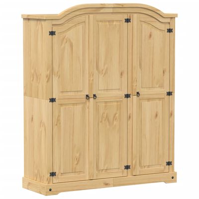 vidaXL Wardrobe Corona 151.5x52x186 cm Solid Wood Pine