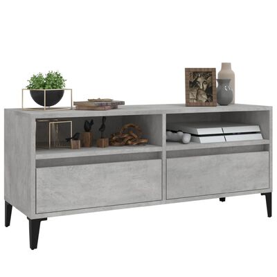 vidaXL TV Cabinet Concrete Grey 100x34.5x44.5 cm Engineered Wood