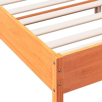 vidaXL Bed Frame without Mattress Wax Brown 140x200 cm Solid Wood Pine