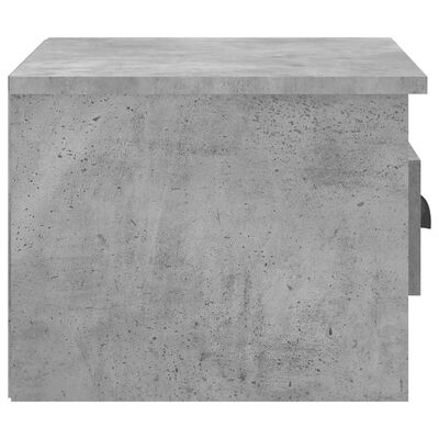 vidaXL Wall-mounted Bedside Cabinet Concrete Grey 41.5x36x28cm