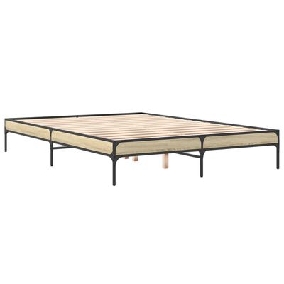 vidaXL Bed Frame without Mattress Sonoma Oak 160x200 cm