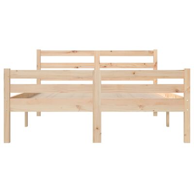 vidaXL Bed Frame without Mattress Solid Wood 135x190 cm Double