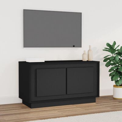 vidaXL TV Cabinet Black 80x35x45 cm Engineered Wood