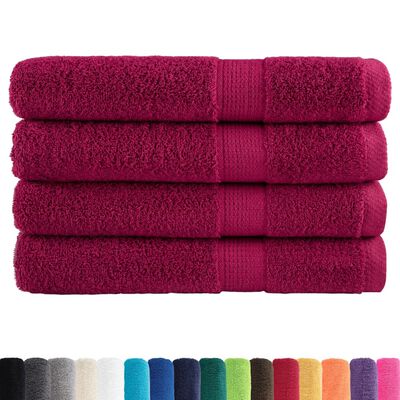 vidaXL Premium Sauna Towels SOLUND 4pcs Bordeaux 80x200cm 600gsm