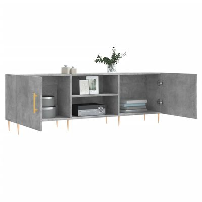 vidaXL TV Cabinet Concrete Grey 150x30x50 cm Engineered Wood