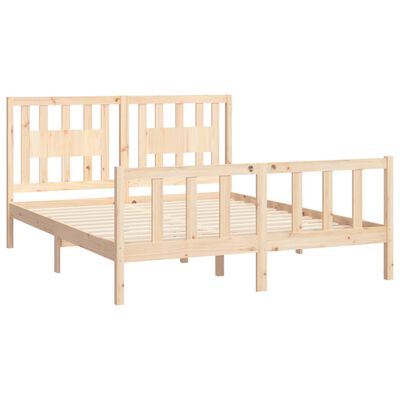 vidaXL Bed Frame without Mattress Solid Wood Pine 150x200 cm King Size