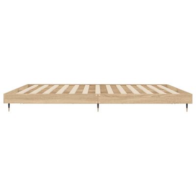 vidaXL Bed Frame without Mattress Sonoma Oak 200x200 cm Engineered Wood