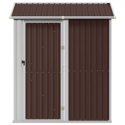 vidaXL Garden Shed Brown 192x152.5x237 cm Galvanised Steel