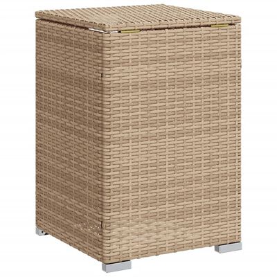 vidaXL Propane Tank Cover Table Beige 40x40x60 cm Poly Rattan