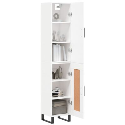 vidaXL Highboard White 34.5x34x180 cm Engineered Wood