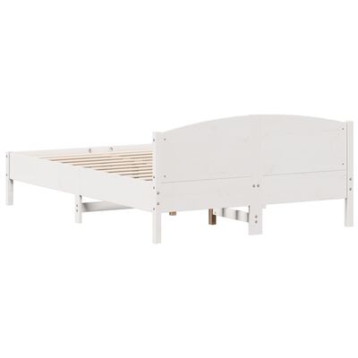 vidaXL Bed Frame without Mattress White 120x200 cm Solid Wood Pine