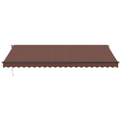 vidaXL Automatic Retractable Awning with LEDs Brown 500x300 cm