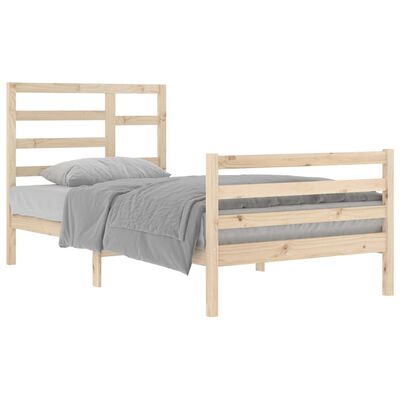 vidaXL Bed Frame Solid Wood 100x200 cm