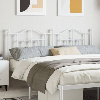 vidaXL Metal Headboard White 160 cm