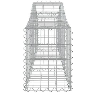 vidaXL Arched Gabion Baskets 30 pcs 200x30x40/60 cm Galvanised Iron