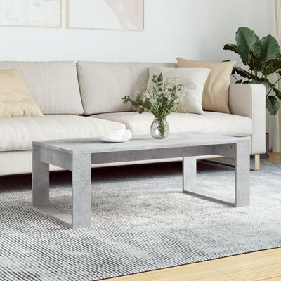 vidaXL Coffee Table Concrete Grey 102x50x35 cm Engineered Wood