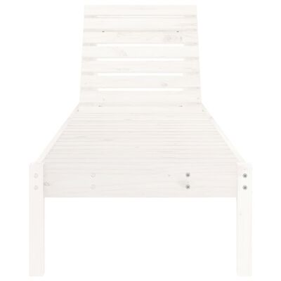 vidaXL Sun Loungers 2 pcs White 199.5x60x74 cm Solid Wood Pine