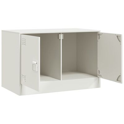 vidaXL TV Cabinets 2 pcs White 67x39x44 cm Steel