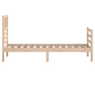 vidaXL Bed Frame without Mattress 75x190 cm Small Single Solid Wood