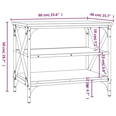 vidaXL TV Cabinet Grey Sonoma 60x40x50 cm Engineered Wood