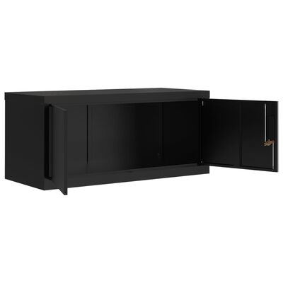 vidaXL File Cabinet Black 90x40x110 cm Steel