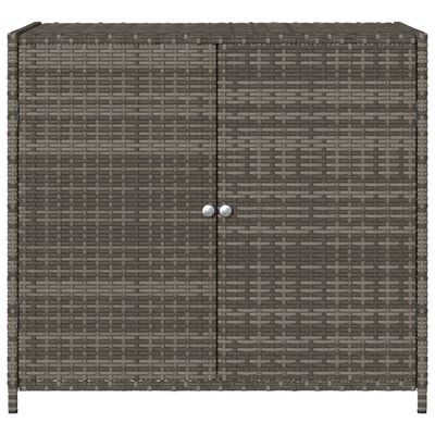 vidaXL Garden Storage Cabinet Grey 83x45x76 cm Poly Rattan