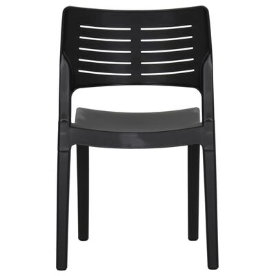 vidaXL Garden Chairs 2 pcs Anthracite Polypropylene