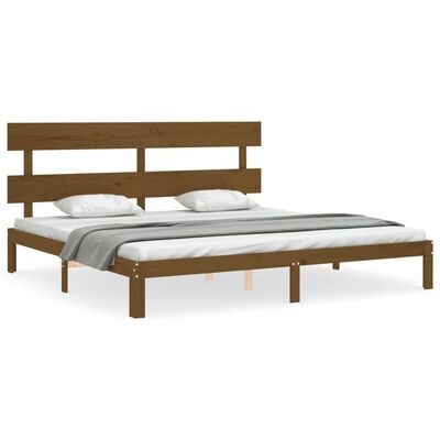 vidaXL Bed Frame without Mattress Honey Brown 200x200 cm Solid Wood Pine