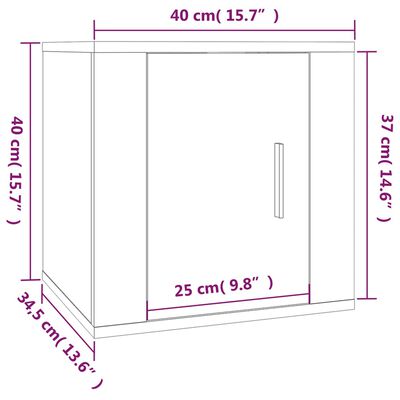 vidaXL 2 Piece TV Cabinet Set High Gloss White Engineered Wood