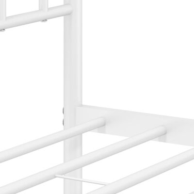 vidaXL Metal Bed Frame without Mattress with Footboard White 80x200 cm