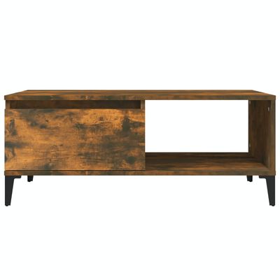 vidaXL Coffee Table Smoked Oak 90x50x36.5 cm Engineered Wood