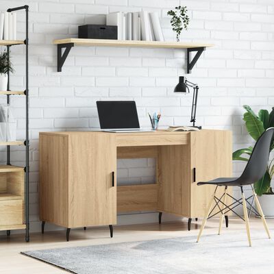 vidaXL Desk Sonoma Oak 140x50x75 cm Engineered Wood