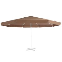 vidaXL Replacement Fabric for Outdoor Parasol Sand 500 cm