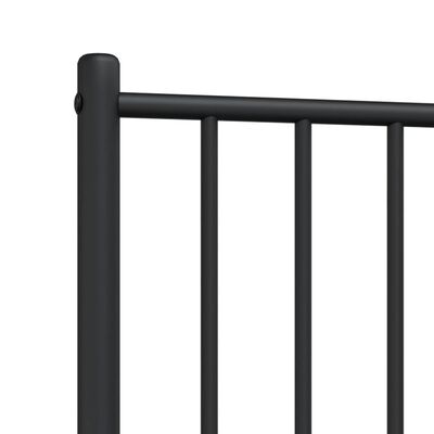 vidaXL Metal Headboard Black 75 cm