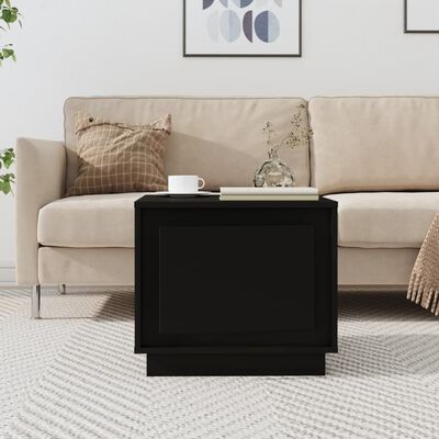 vidaXL Coffee Table Black 51x50x44 cm Engineered Wood