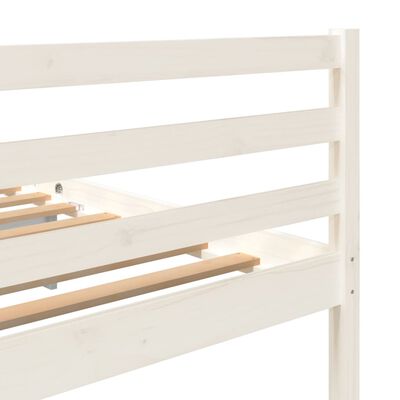 vidaXL Bed Frame without Mattress White Solid Wood Super King Size