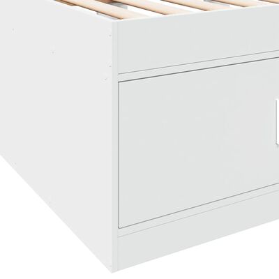 vidaXL Daybed with Drawers without Mattress White 75x190 cm Small Single