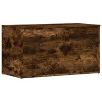 vidaXL Storage Chest Smoked Oak 84x42x46 cm Engineered Wood