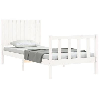 vidaXL Bed Frame without Mattress White 90x200 cm Solid Wood Pine