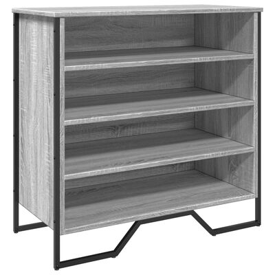 vidaXL Shoe Cabinet Grey Sonoma 80x38x78 cm Engineered Wood