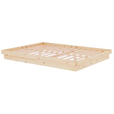 vidaXL Bed Frame without Mattress Solid Wood King Size