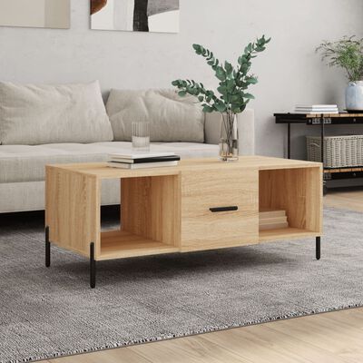 vidaXL Coffee Table Sonoma Oak 102x50x40 cm Engineered Wood