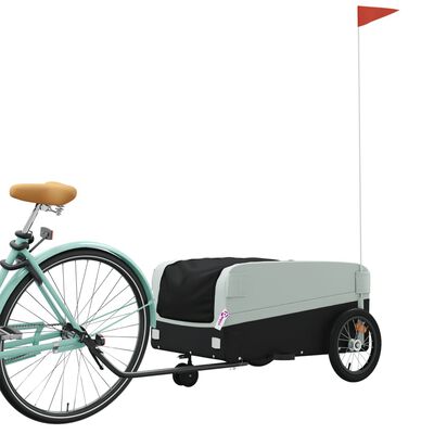 vidaXL Bike Trailer Black and Grey 45 kg Iron