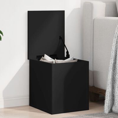 vidaXL Storage Box Black 30x35x35 cm Engineered Wood