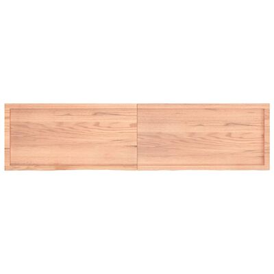 vidaXL Wall Shelf Light Brown 200x50x(2-6) cm Treated Solid Wood Oak