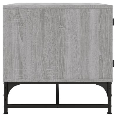 vidaXL Coffee Table with Glass Doors Grey Sonoma 68.5x50x50 cm