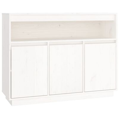 vidaXL Sideboard White 104.5x34x80 cm Solid Wood Pine