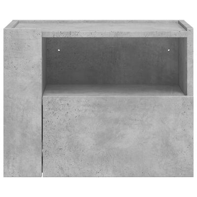 vidaXL Wall-mounted Bedside Cabinets 2 pcs Concrete Grey 45x30x35 cm